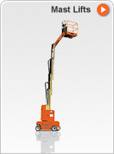 Mast boom lifts and vertical personnel mast lifts